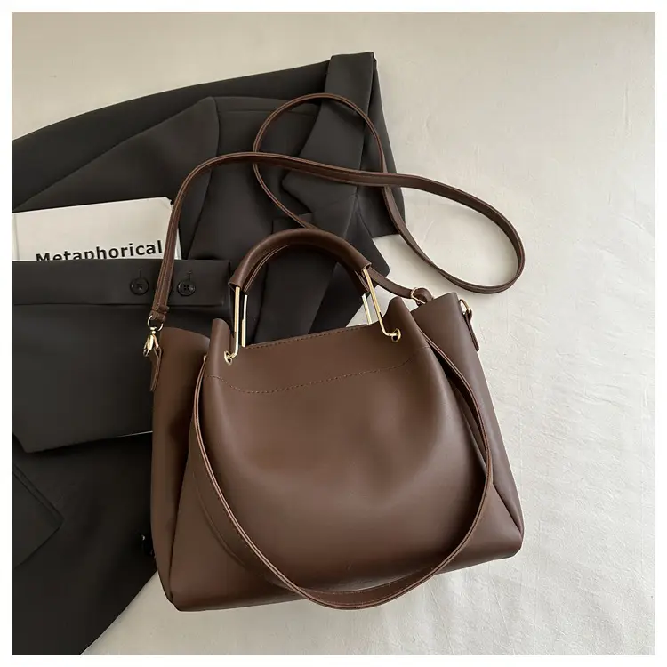 Women's Cream Retro Tote Bag Shoulder Crossbody Large Capacity — feature 20