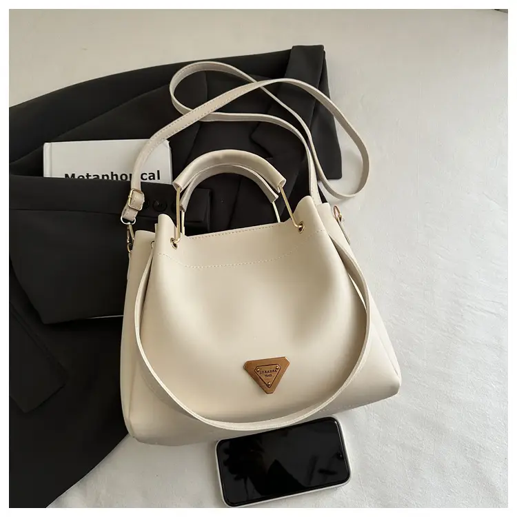 Women's Cream Retro Tote Bag Shoulder Crossbody Large Capacity — feature 22