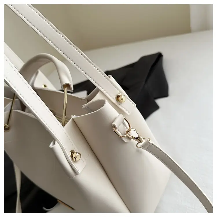 Women's Cream Retro Tote Bag Shoulder Crossbody Large Capacity — feature 28