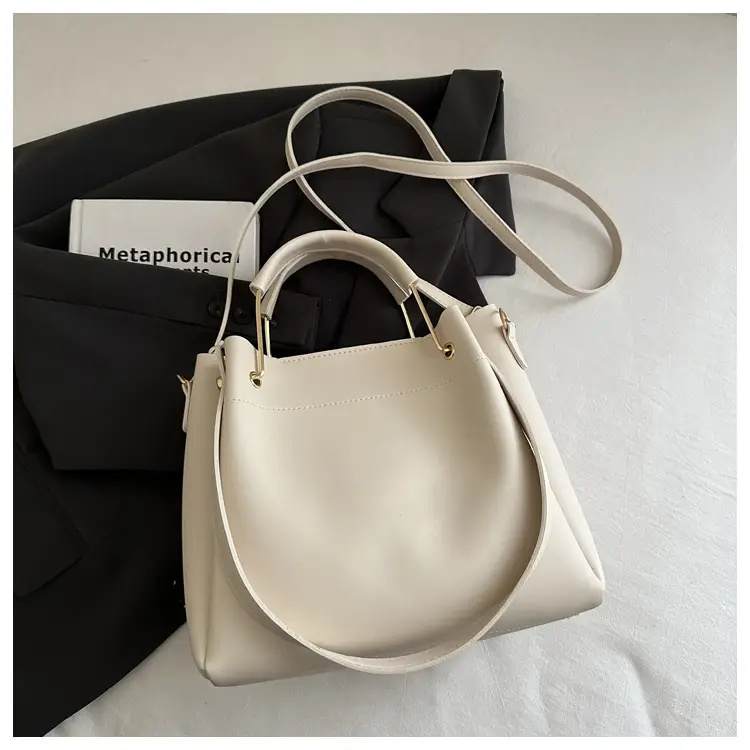 Women's Cream Retro Tote Bag Shoulder Crossbody Large Capacity — feature 29