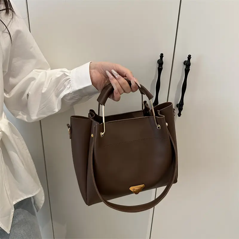 Women's Cream Retro Tote Bag Shoulder Crossbody Large Capacity — feature 3