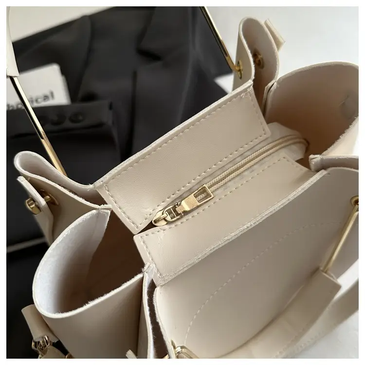Women's Cream Retro Tote Bag Shoulder Crossbody Large Capacity — feature 30