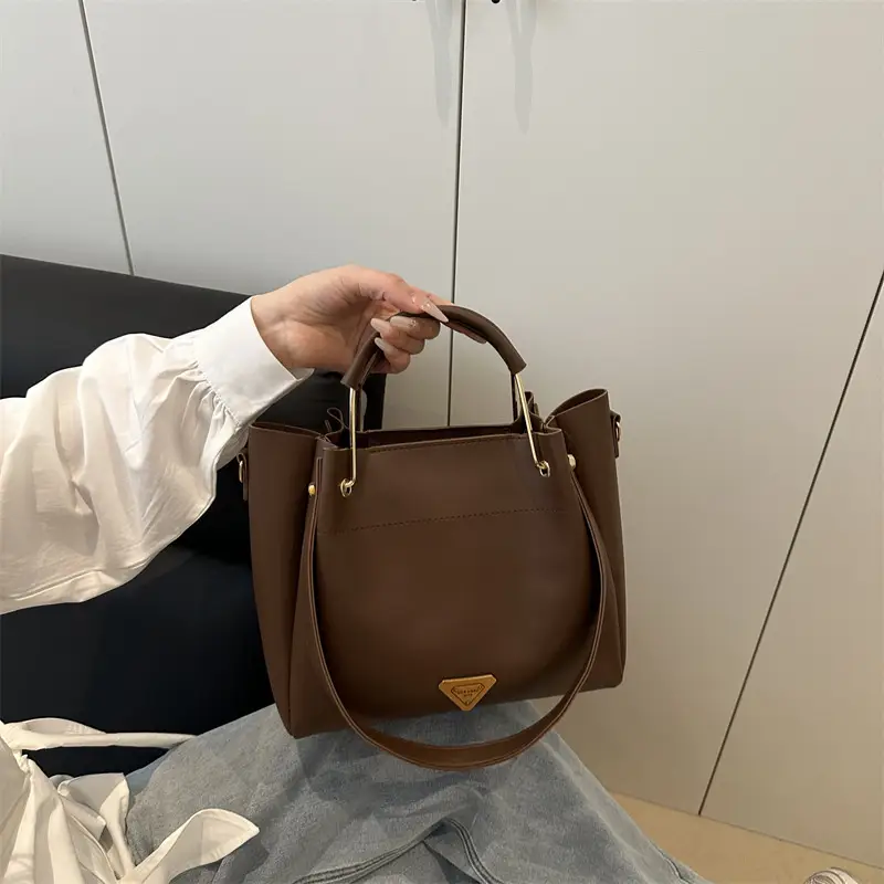 Women's Cream Retro Tote Bag Shoulder Crossbody Large Capacity — feature 5