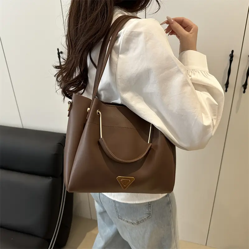 Women's Cream Retro Tote Bag Shoulder Crossbody Large Capacity — feature 6