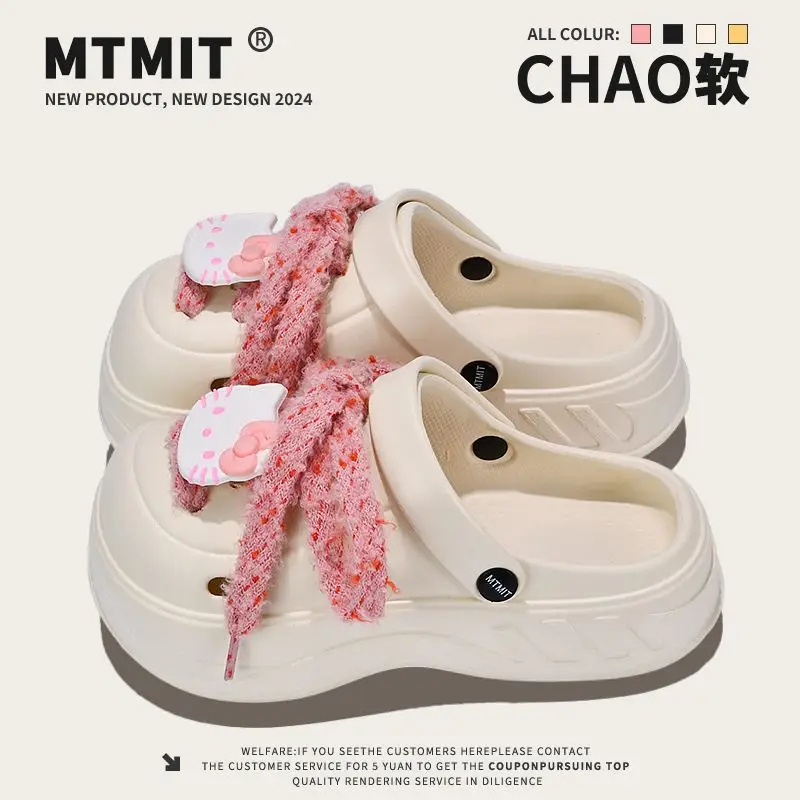 Women Cartoon Toe Clogs Black Summer