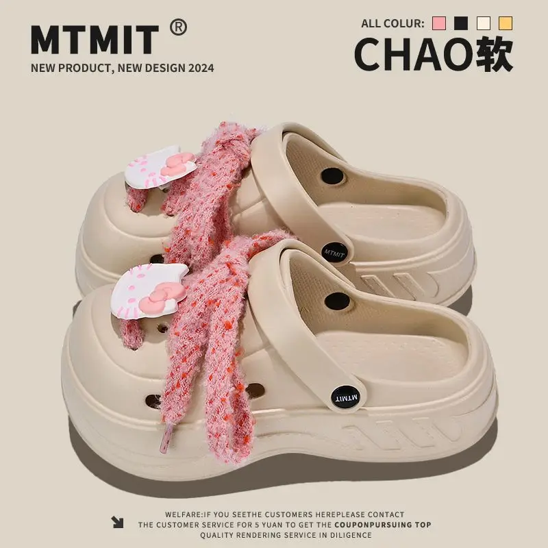 Women Cartoon Toe Clogs Black Summer