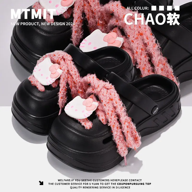 Women Cartoon Toe Clogs Black Summer — feature 25