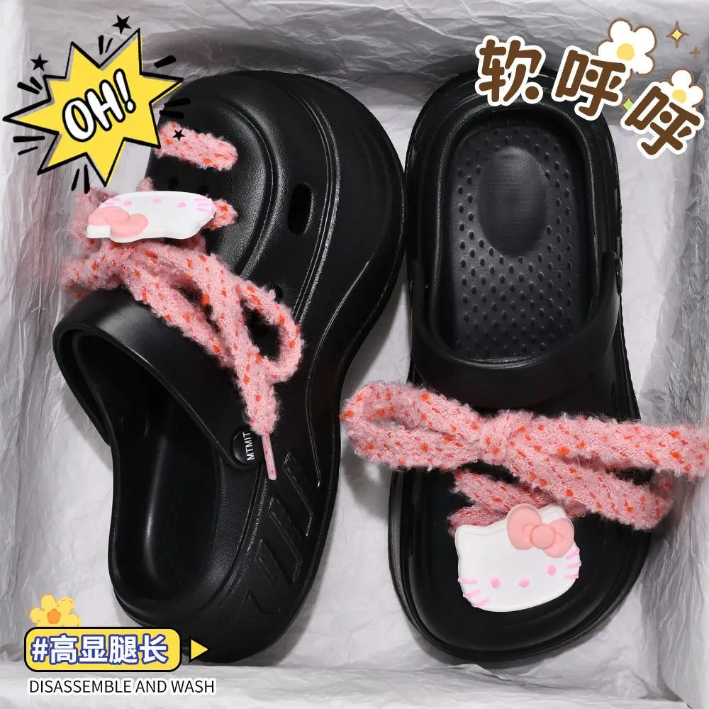 Women Cartoon Toe Clogs Black Summer — feature 28