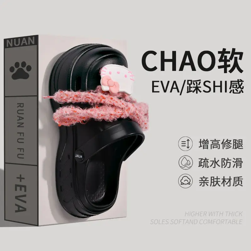 Women Cartoon Toe Clogs Black Summer — feature 32