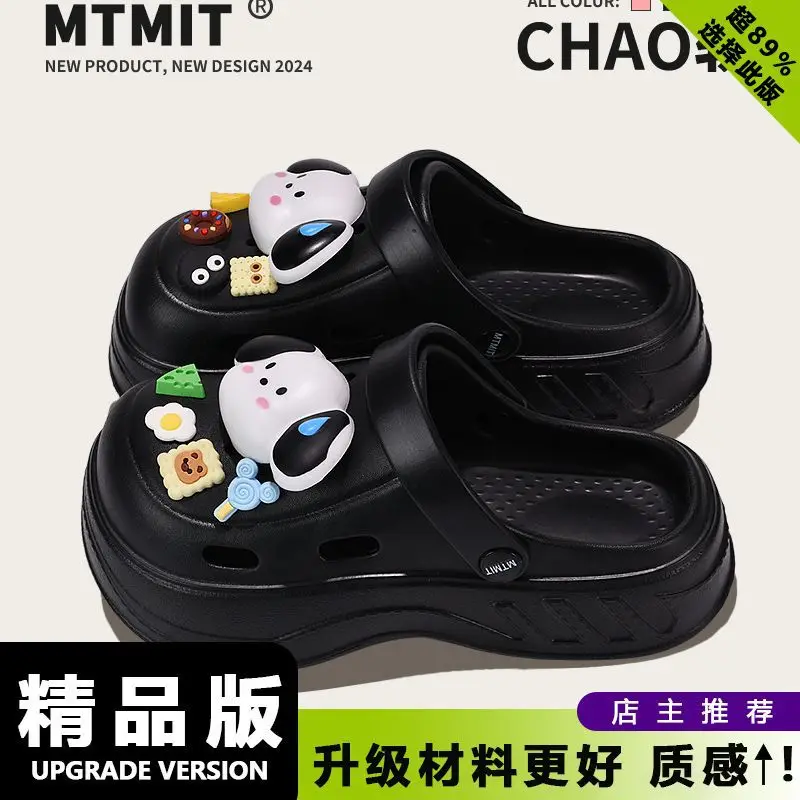 Women Cartoon Toe Clogs Black Summer