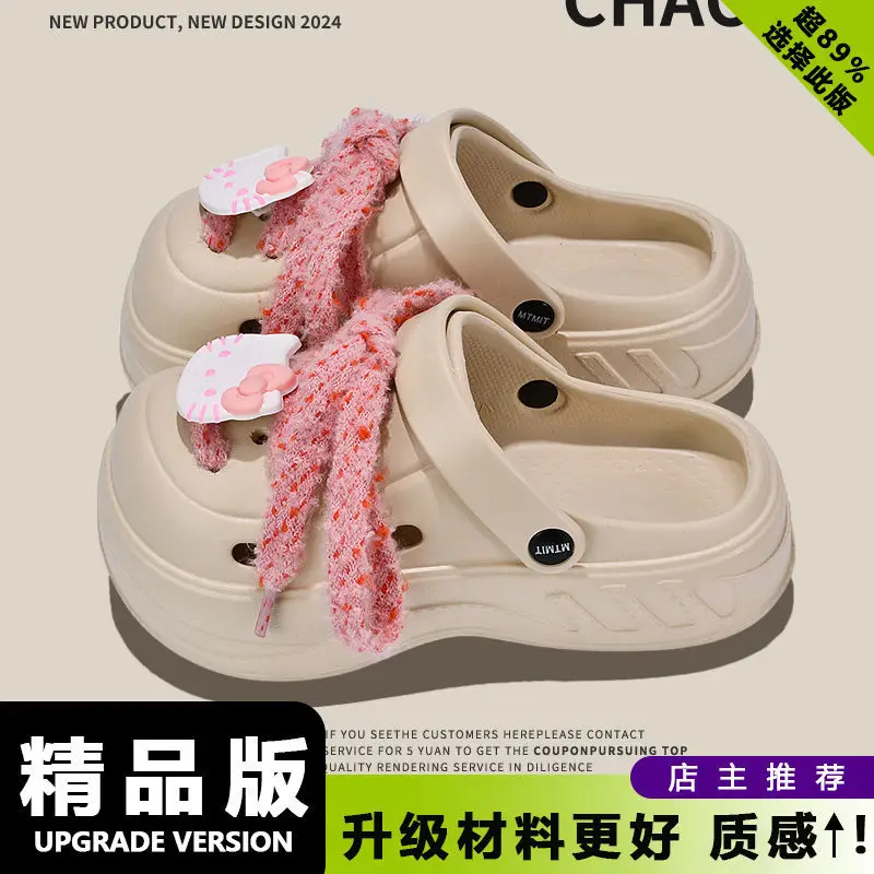 Women Cartoon Toe Clogs Black Summer