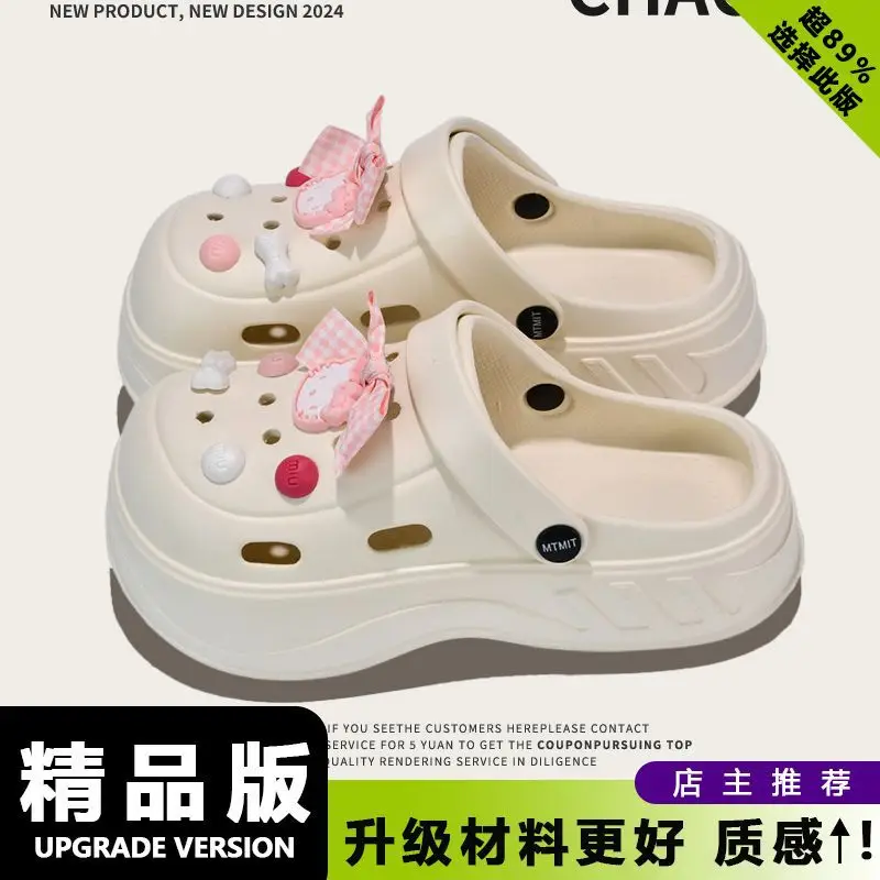 Women Cartoon Toe Clogs Black Summer
