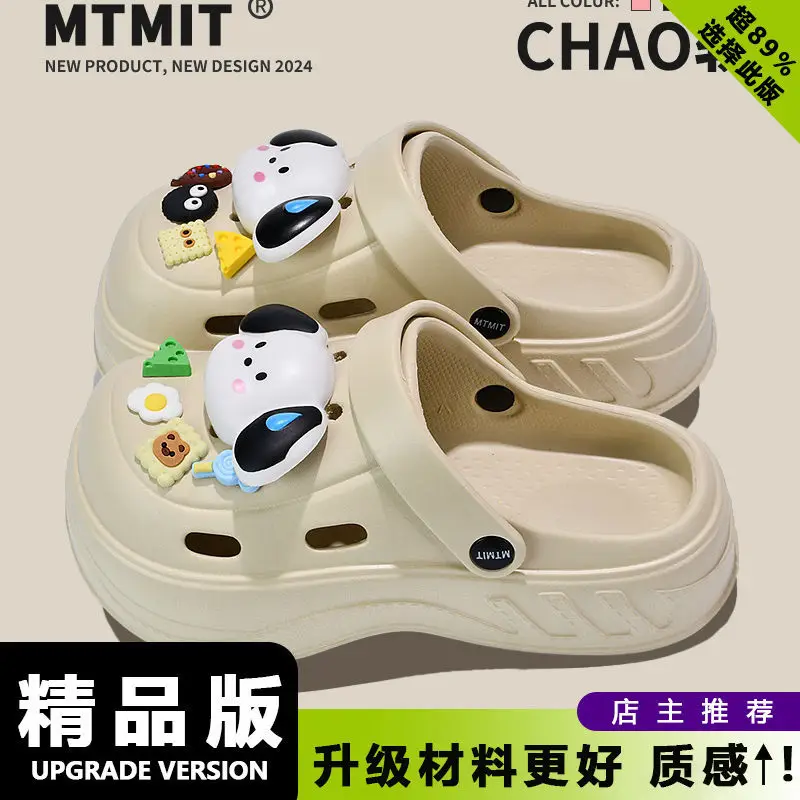 Women Cartoon Toe Clogs Black Summer