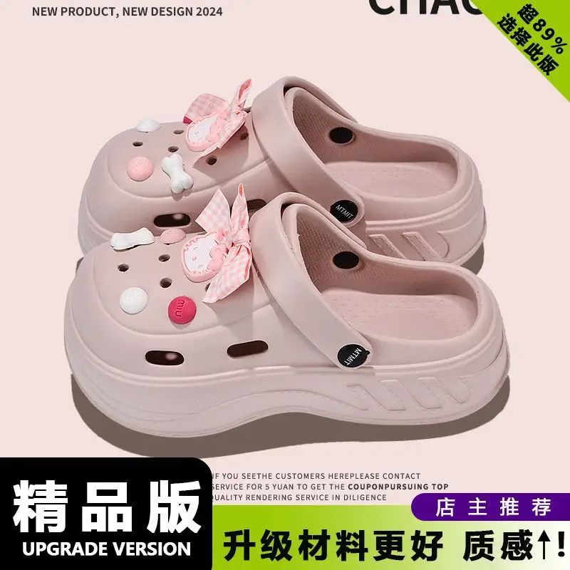 Women Cartoon Toe Clogs Black Summer