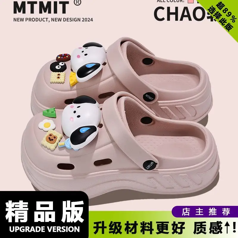 Women Cartoon Toe Clogs Black Summer