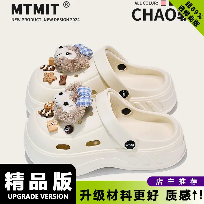 Women Cartoon Toe Clogs Black Summer