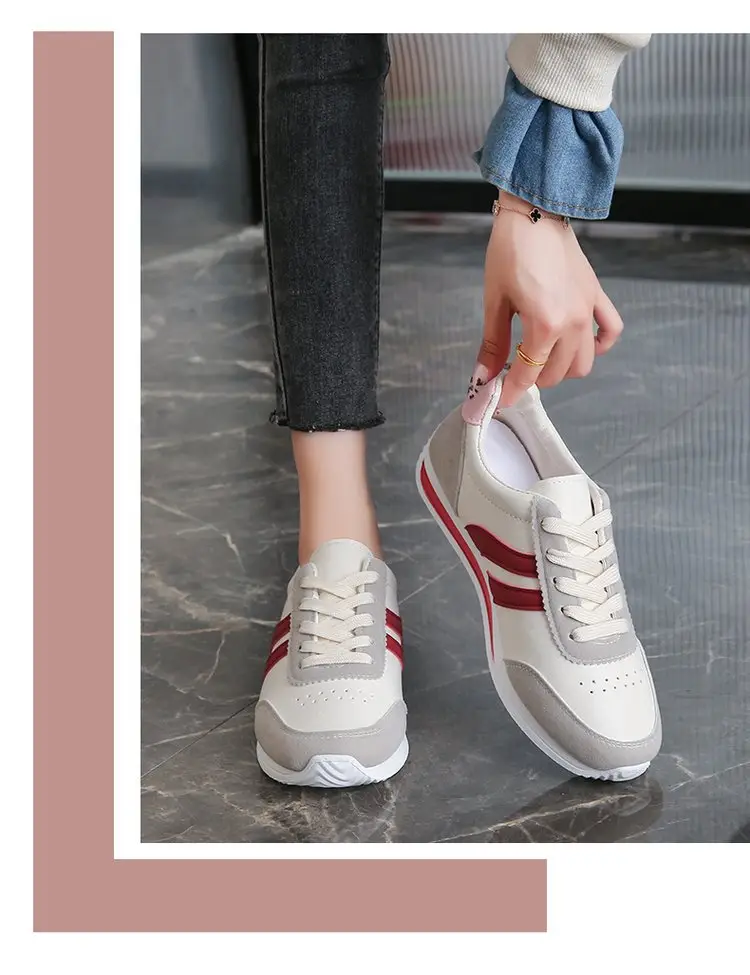 Cross-Border Casual Lace-Up Shoes White Grey Large — feature 11