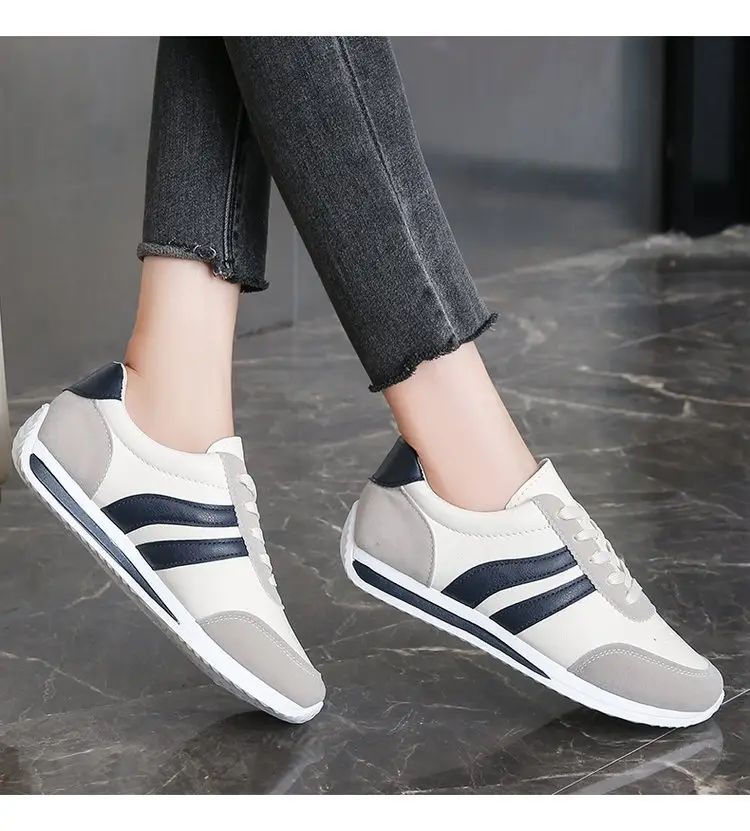 Cross-Border Casual Lace-Up Shoes White Grey Large — feature 16