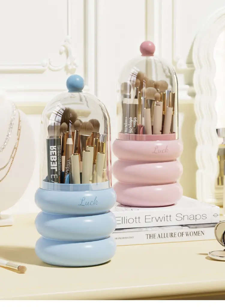 Rotating Cosmetic Brush Storage Box 250mm Dustproof Desk — feature 10