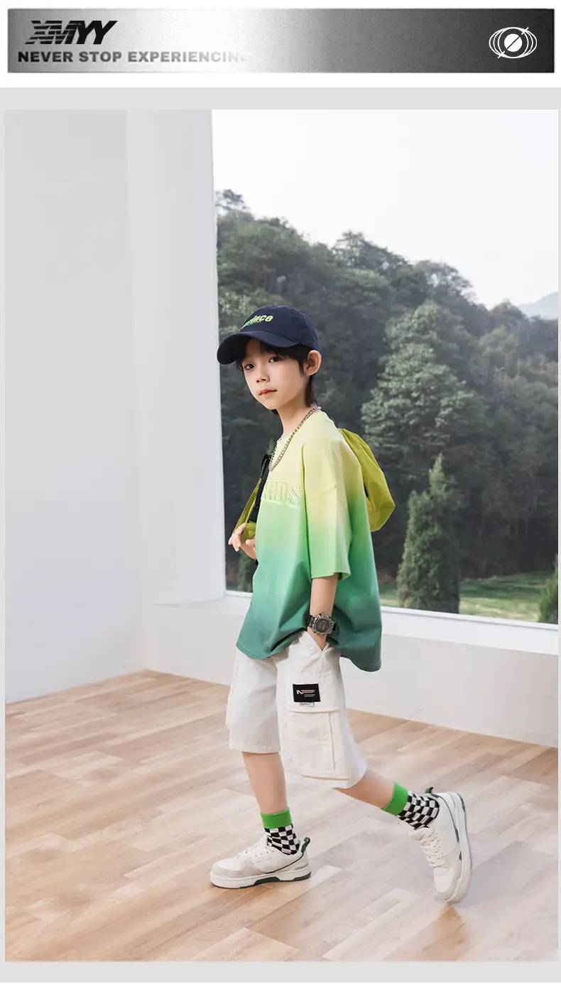 Kids Tie-Dye Cotton Top Green Yellow 2025 — feature 17