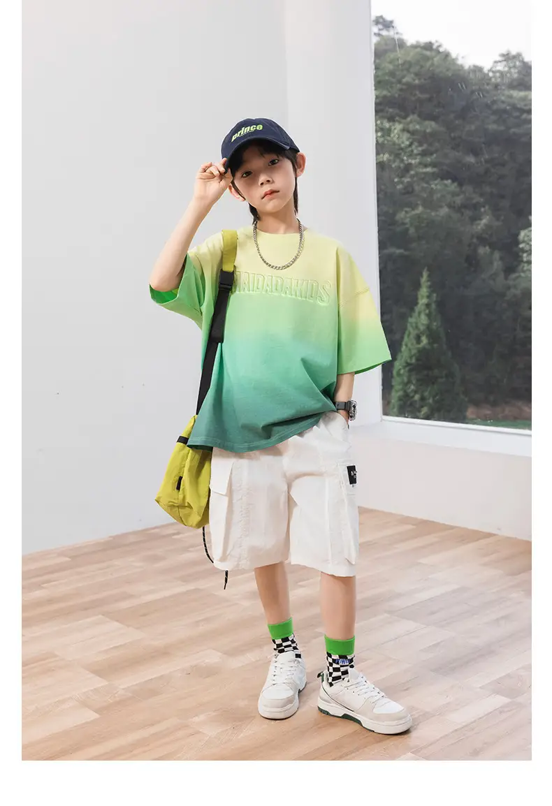 Kids Tie-Dye Cotton Top Green Yellow 2025 — feature 27