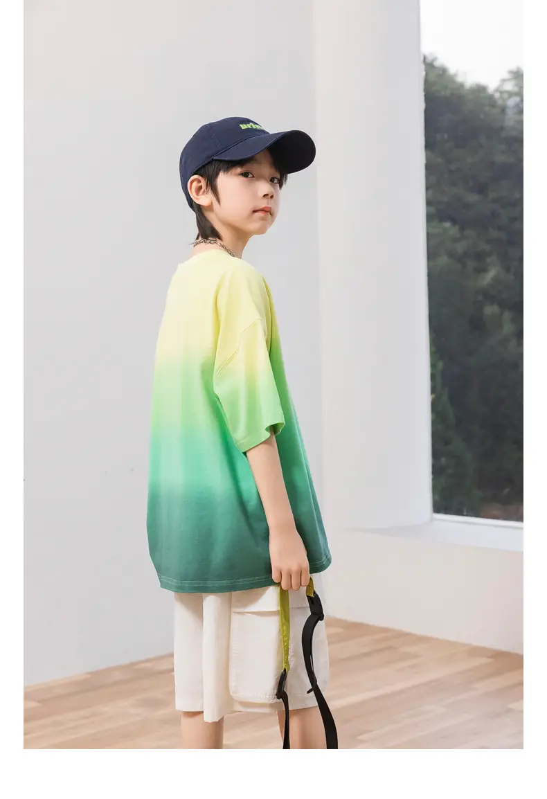 Kids Tie-Dye Cotton Top Green Yellow 2025 — feature 28