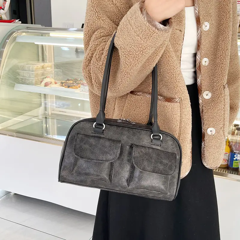 Large Capacity Cross-border Leather Shoulder Bag - Image 6