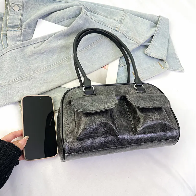 Large Capacity Cross-border Leather Shoulder Bag - Image 7