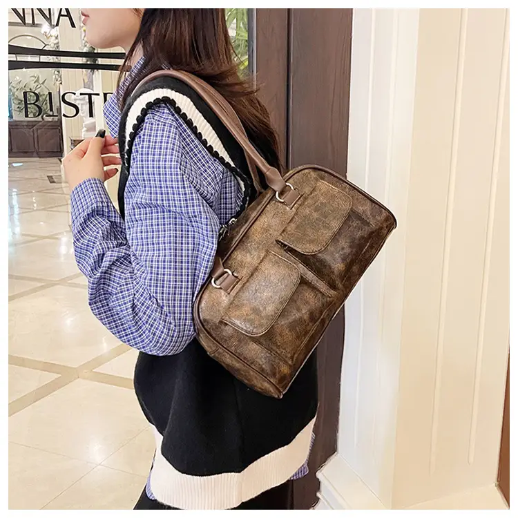 Large Capacity Cross-border Leather Shoulder Bag — feature 11
