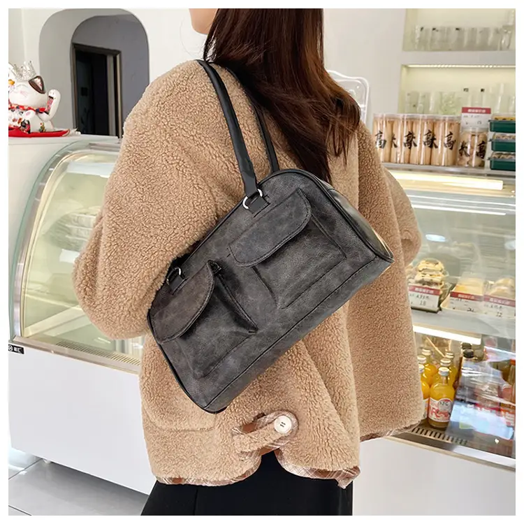 Large Capacity Cross-border Leather Shoulder Bag — feature 12
