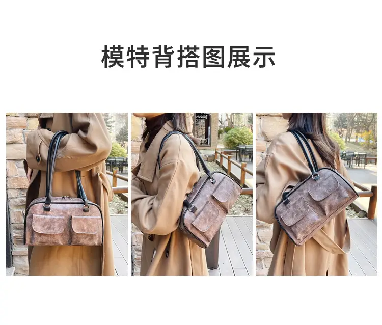 Large Capacity Cross-border Leather Shoulder Bag — feature 4