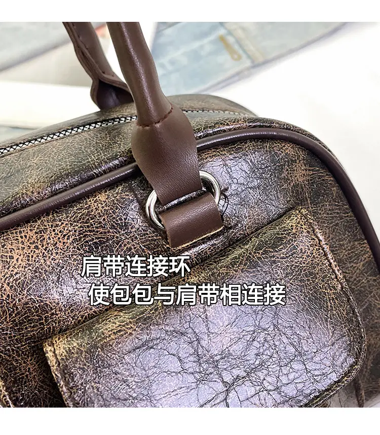 Large Capacity Cross-border Leather Shoulder Bag — feature 6