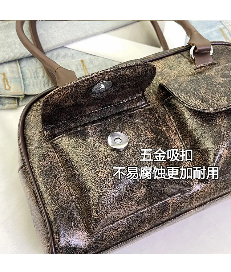 Large Capacity Cross-border Leather Shoulder Bag — feature 8