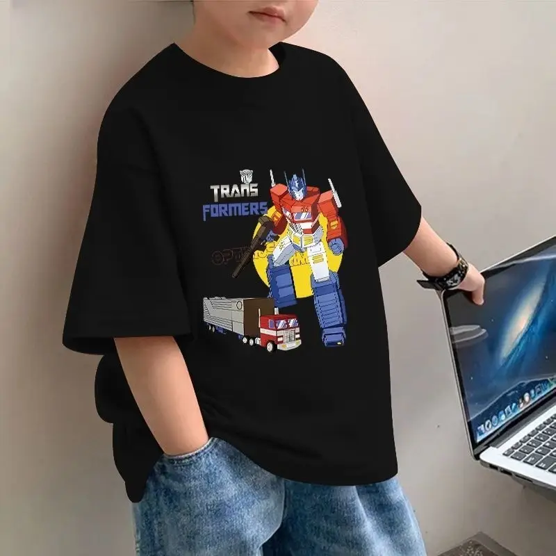 Boys Pure Cotton Cartoon T-Shirt Short Sleeve Summer — feature 10