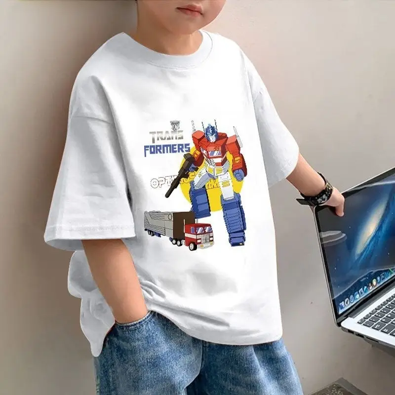 Boys Pure Cotton Cartoon T-Shirt Short Sleeve Summer — feature 11