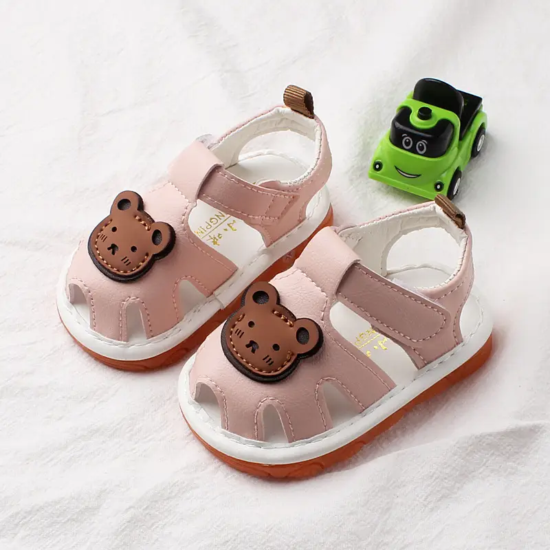 Pink Baby Sandals for 1-2 Years Soft Sole
