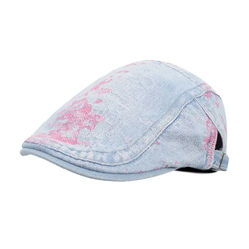 Women Retro Denim Cap Summer Washed Forward - Image 9