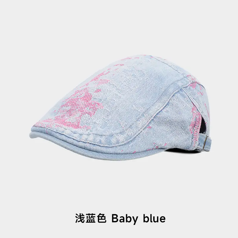 Women Retro Denim Cap Summer Washed Forward - Image 4
