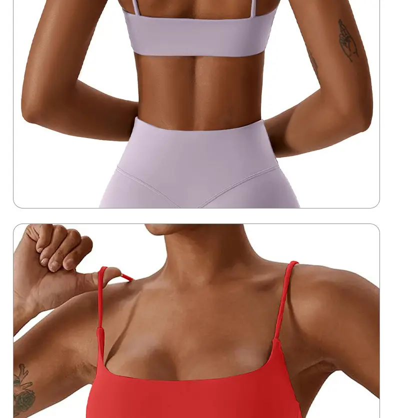Sports Underwear Women's Beautiful Back Anti-sagging Yoga Outer Wearing Chest Pad Outdoor Running Bra Fitness Yoga Top — feature 15