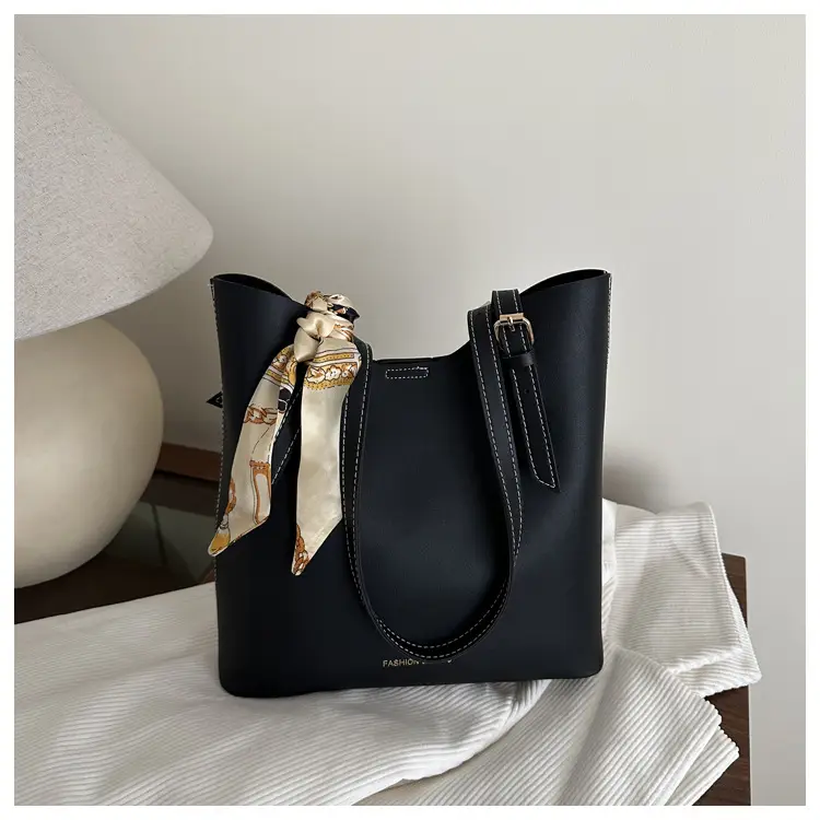 Women Silk Scarf Shoulder Bag Brown 2025 — feature 17