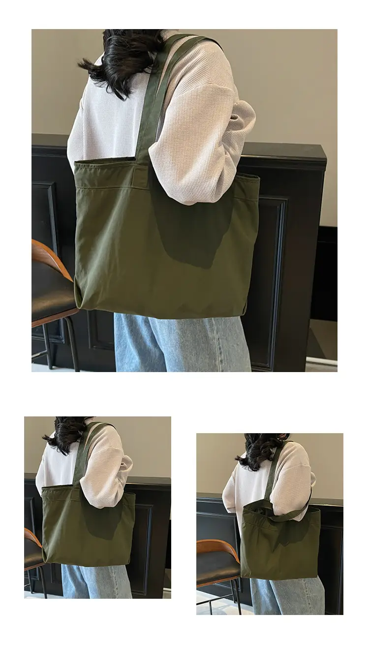 Large Capacity Canvas Women's Tan Tote Bag — feature 11