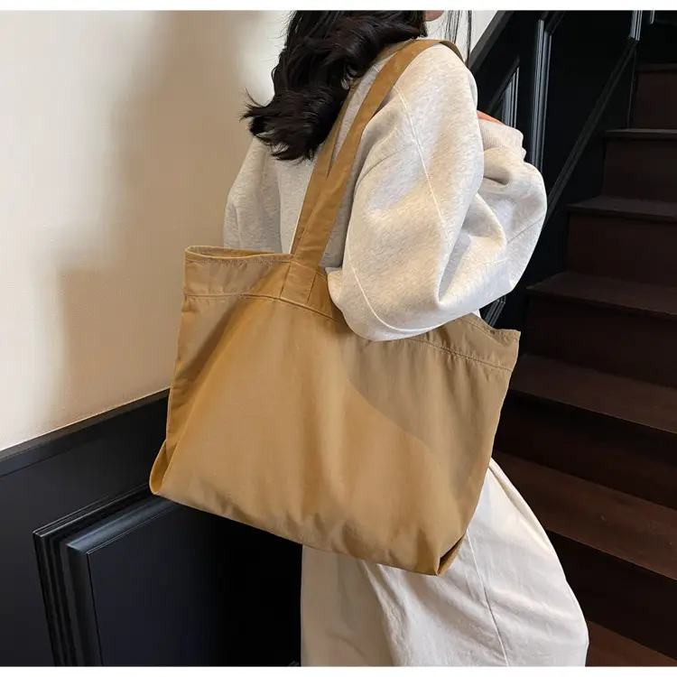 Large Capacity Canvas Women's Tan Tote Bag — feature 21