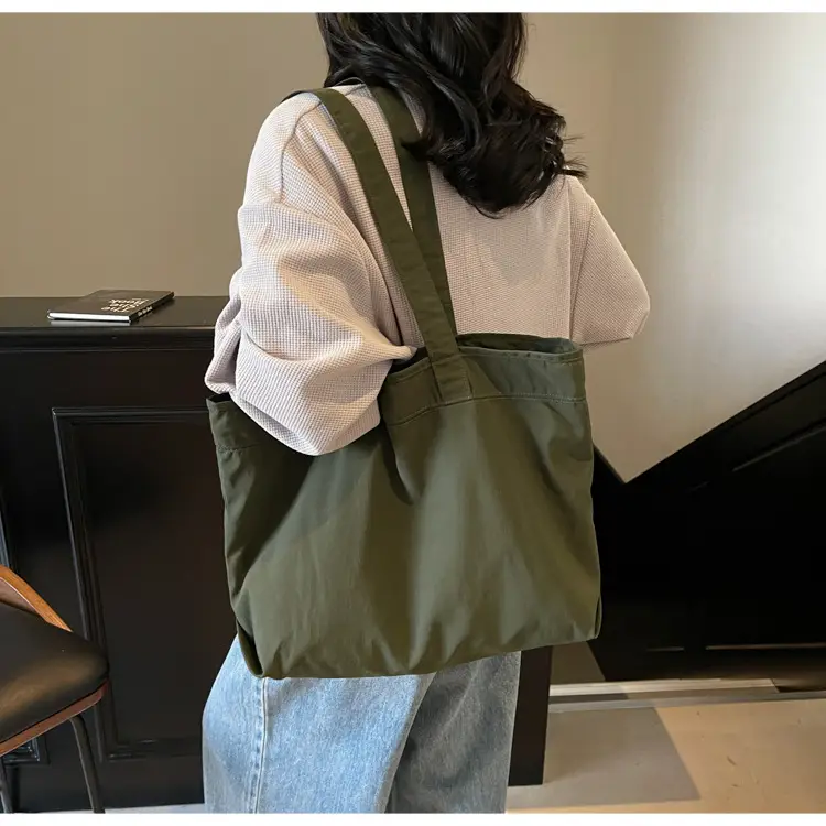 Large Capacity Canvas Women's Tan Tote Bag — feature 24