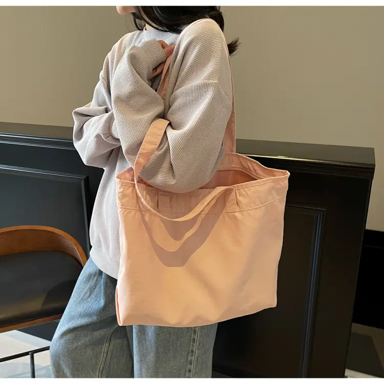 Large Capacity Canvas Women's Tan Tote Bag — feature 25