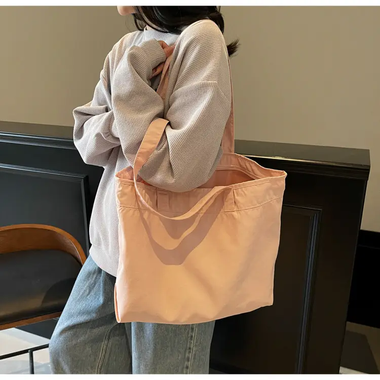 Large Capacity Canvas Women's Tan Tote Bag — feature 26