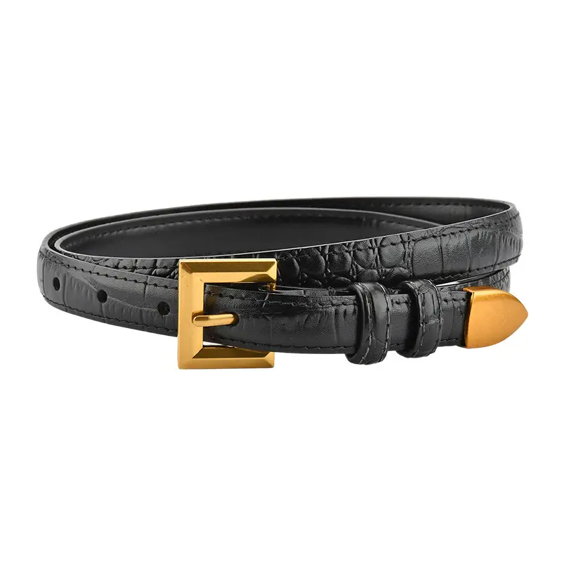 New Crocodile Leather Waist Belt for Women - Image 10