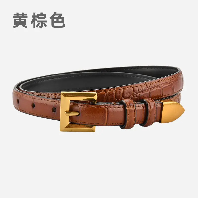 New Crocodile Leather Waist Belt for Women - Image 2