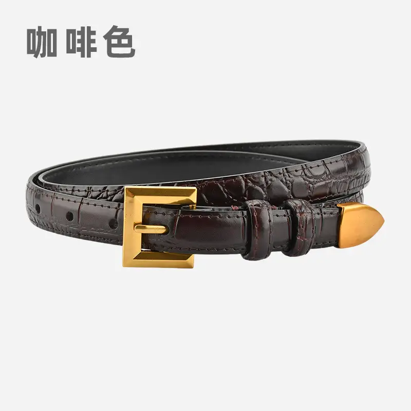 New Crocodile Leather Waist Belt for Women - Image 3