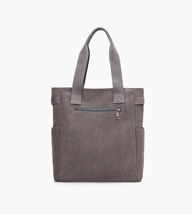 Gray Canvas Women's Shoulder Bag Large Capacity — feature 15