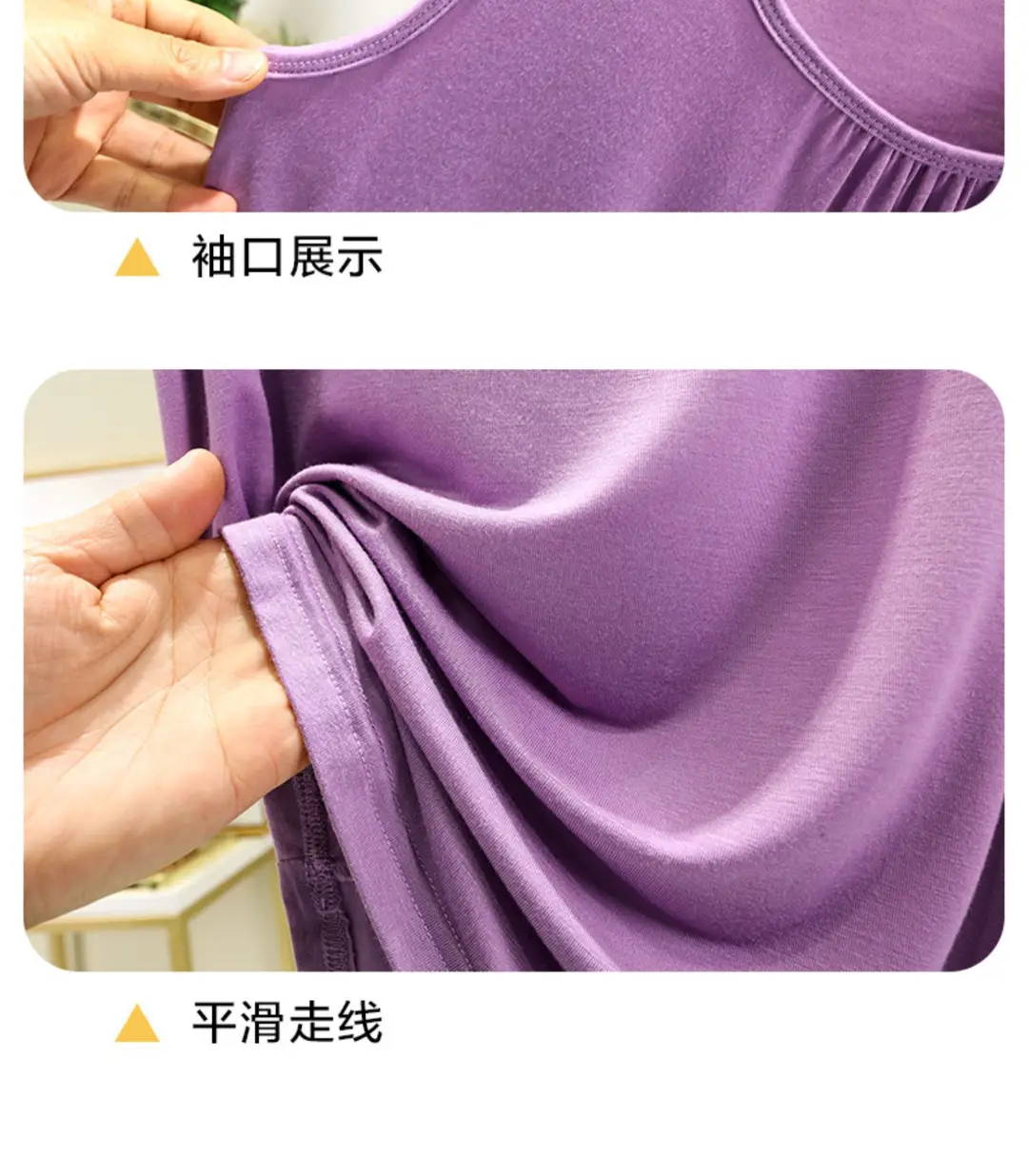 Modal Home Vest Women's Summer Thin plus size Loose Sleeveless Top Casual Round Neck Inner Sling Base Shirt — feature 8